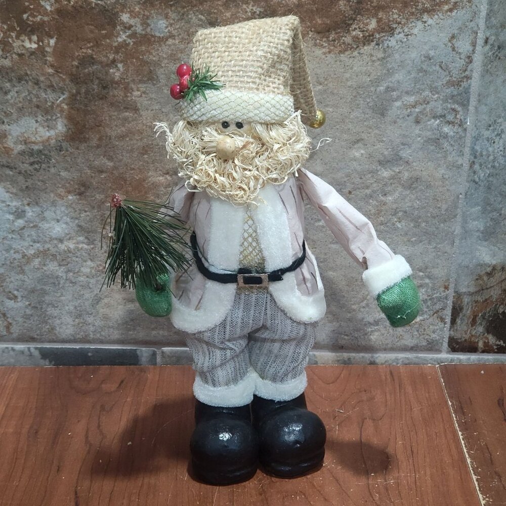 Paper Mache Santa Claus Figure Christmas Decor